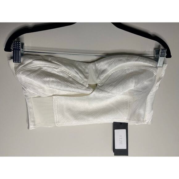 RTA Ivory Matching Bustier & High Waist Pant Set Size 8 NWT - Picture 3 of 8